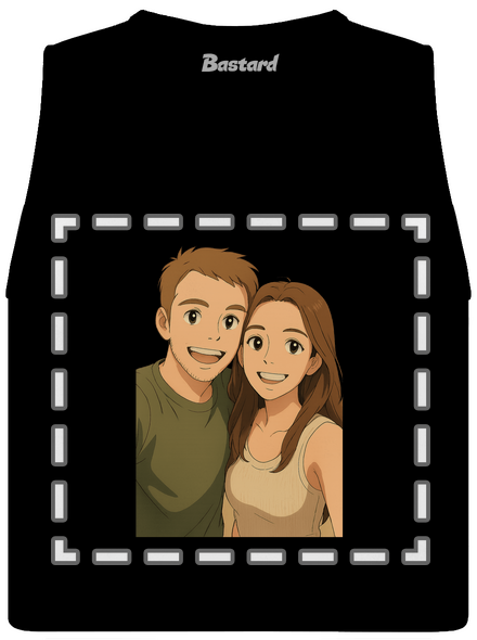 Ghibli efekt z vlastní fotky dámské tílko volné Black