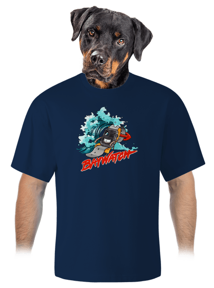 Baywatch unisex tričko oversized Midnight Blue