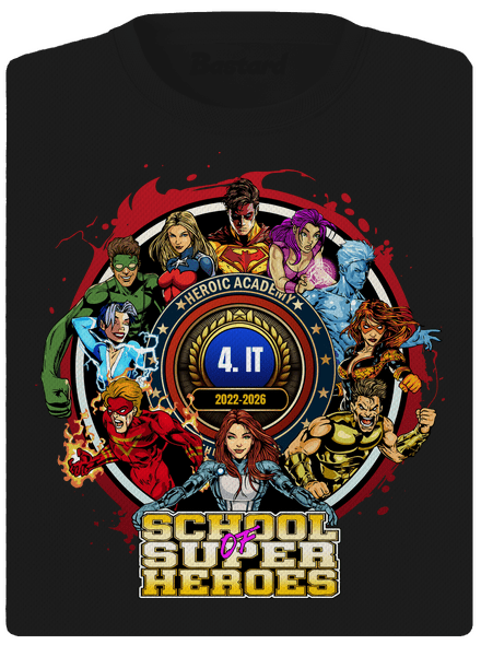 Školní potisk Super school dámské sportovní tričko Black