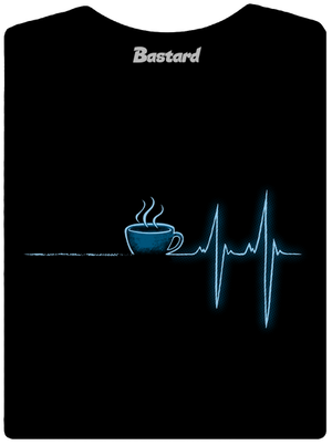 Coffee help dámské tričko s lemem Black