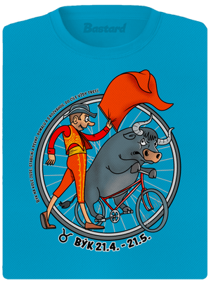 Cyklistický horoskop: Býk dámské sportovní tričko Blue Atol