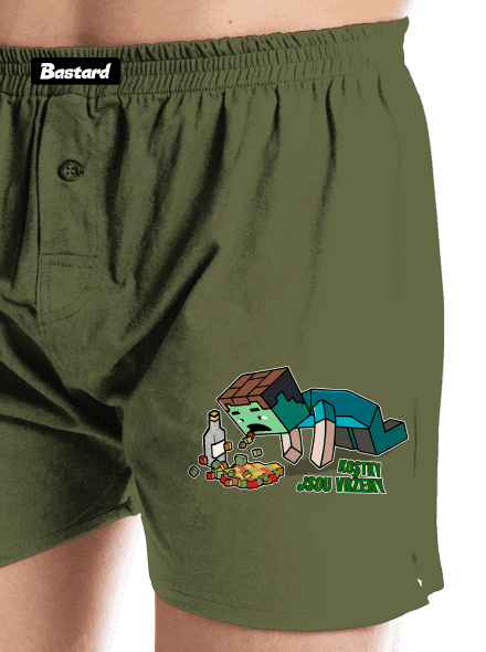 Kostky jsou vrženy pánské trenky Khaki