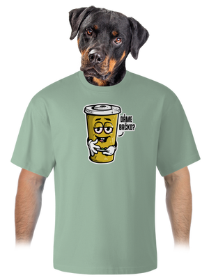 Dáme brčko? unisex tričko oversized Sage