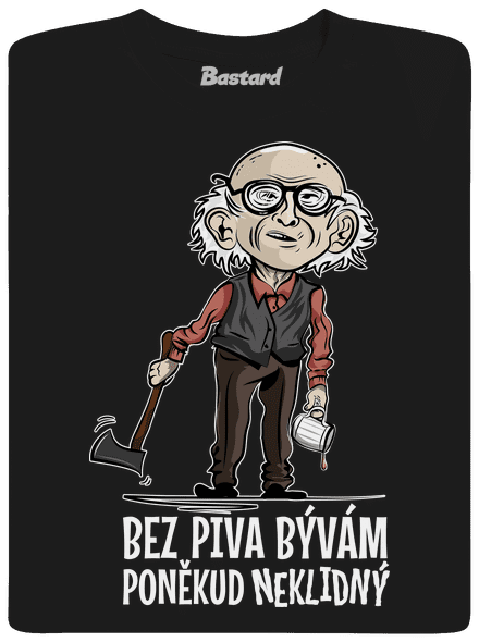 Neklidný bez piva pánské tričko Black