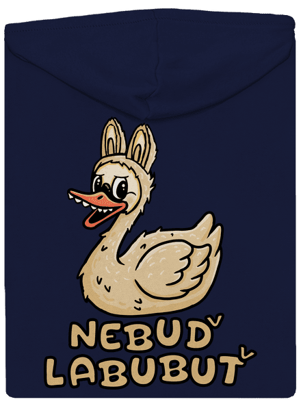 Nebuď labubuť pánská mikina na zip Navy