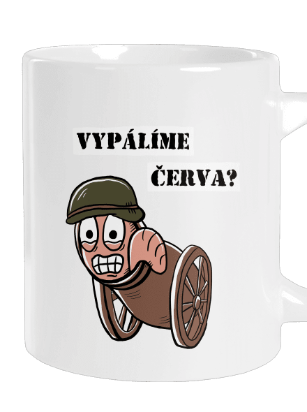 Vypálíme červa? velký hrnek White