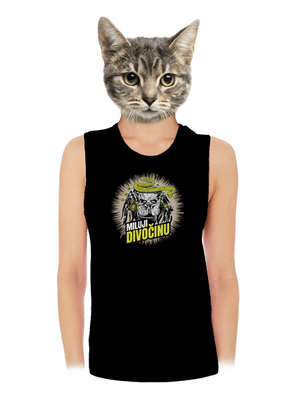 Miluji divočinu dámské tílko volné Black