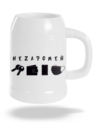 Nezapomeň půllitr White