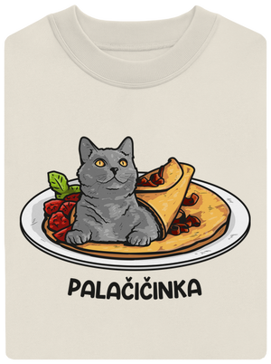 Palačičinka unisex mikina bez kapuce Off White