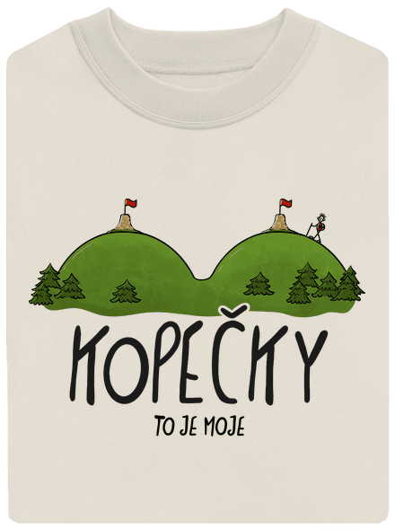 Kopečky unisex mikina bez kapuce Off White