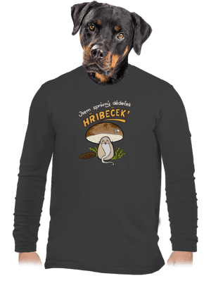 Babka a hříbeček pánské dlouhý rukáv Dark Grey