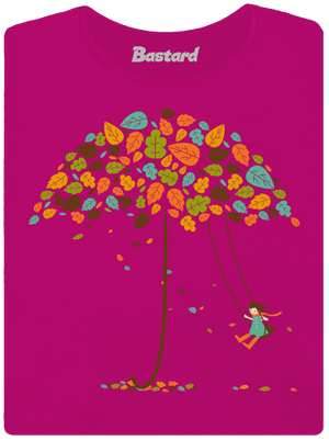 Radost z podzimu dámské tričko Fuchsia Red