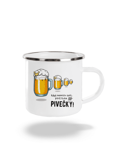 Pivečka plecháček White