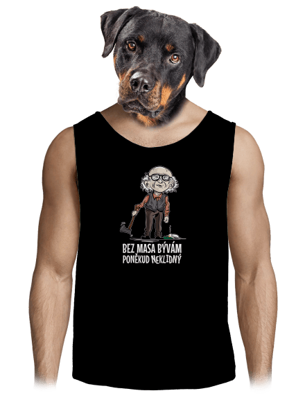 Neklidný bez masa pánské tílko Black