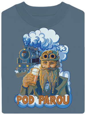 Pod parou unisex mikina bez kapuce Nordic Blue