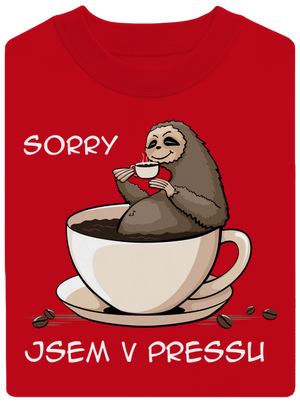 V pressu unisex mikina bez kapuce Red