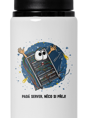 Padá server lahev na vodu White