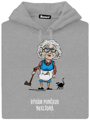 Neklidná - vlastní text pánská mikina klokanka Light Melange