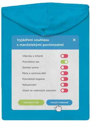 Manželské povinnosti dámská mikina na zip Blue Atol