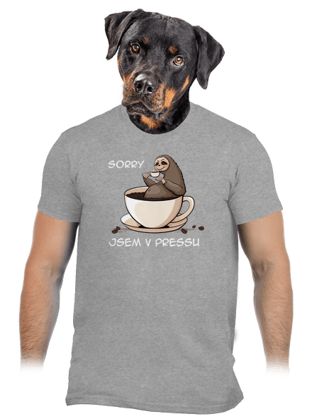 V pressu pánské tričko Sport Grey