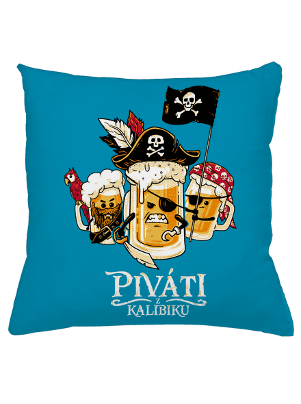 Piváti z Kalibiku polštář Blue Turquoise