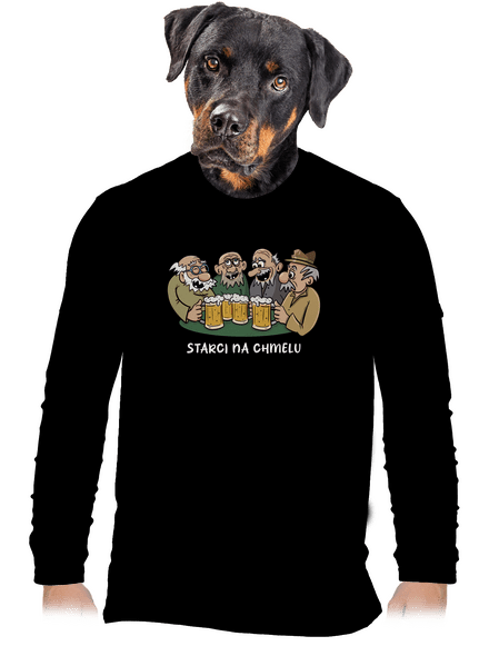 Starci na chmelu pánské dlouhý rukáv Black
