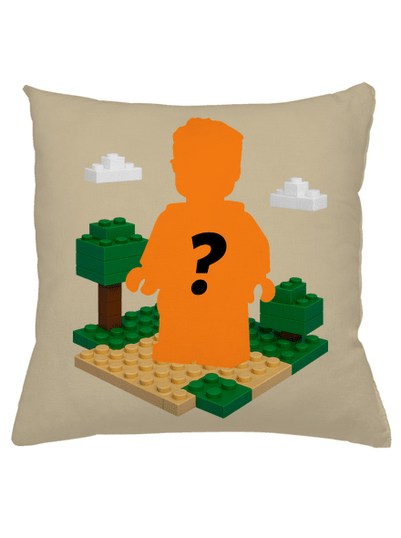 Lego postava z vlastní fotky polštář Beige