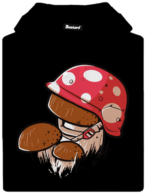 Hřib pánská mikina klokanka Black