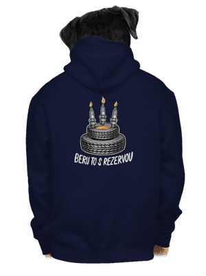 Beru to s rezervou pánská mikina na zip Navy