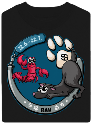 Psí horoskop: Rak unisex mikina bez kapuce Black