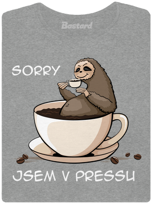 V pressu dámské tričko Dark Gray Melange