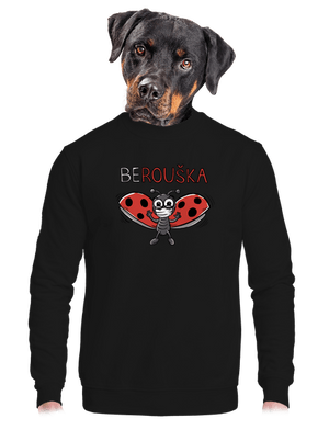 Berouška unisex mikina bez kapuce Black