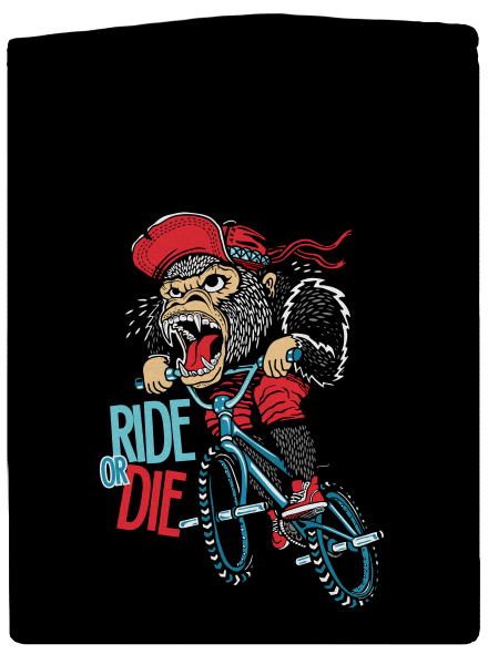 Ride or die pánská mikina na zip Black