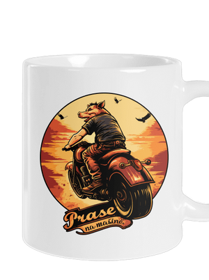 Prase na mašině klasický hrnek White