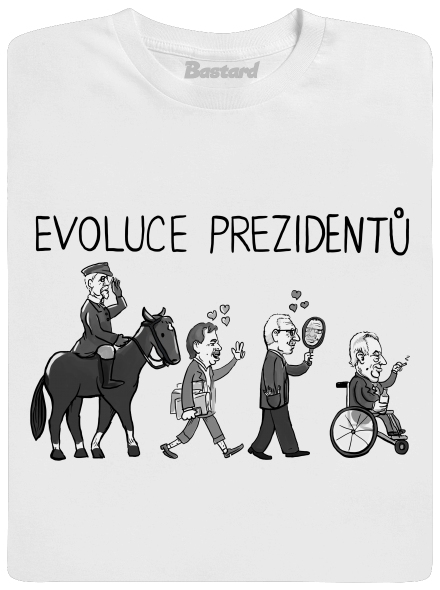 Evoluce prezidentů pánské tričko White