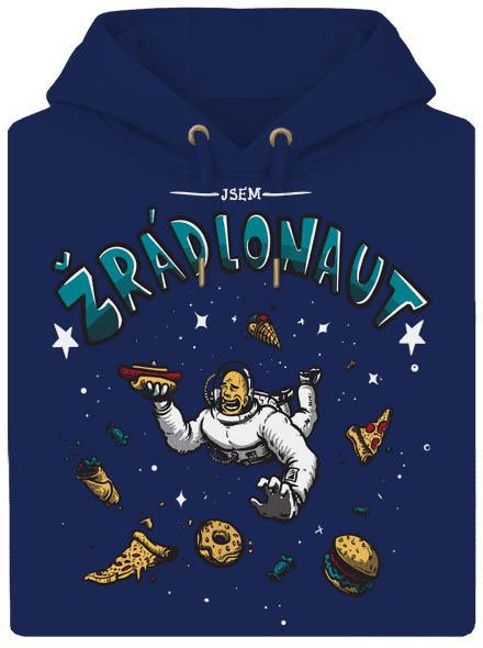 Žrádlonaut unisex mikina premium Navy