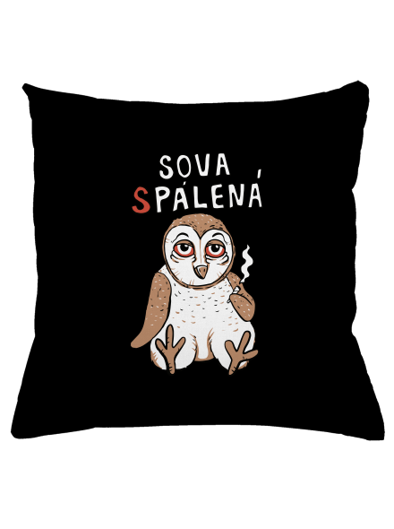 Sova Pálená polštář Black