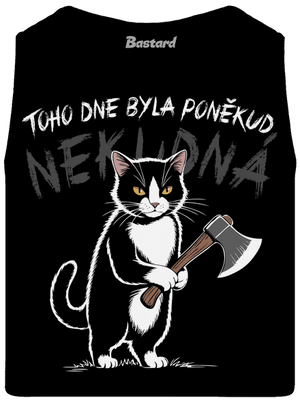 Neklidná kočka pánské tílko Black