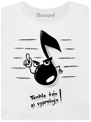 Tón dámské tričko s lemem White