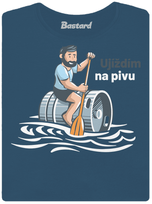 Ujíždím na pivu dámské tričko premium Petrol Blue