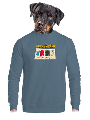 unisex mikina bez kapuce