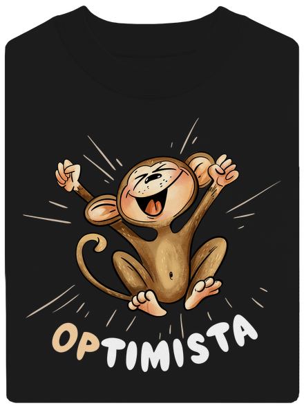 Optimista Op unisex mikina bez kapuce Black
