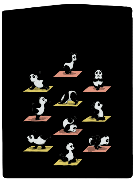 Pandí jóga dámská mikina na zip Black