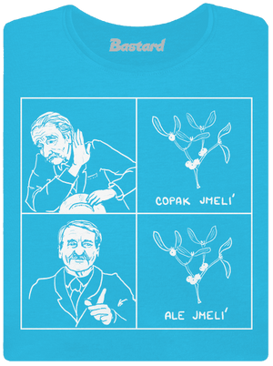 Cimrman: Copak jmelí dámské tričko s lemem Blue Atol