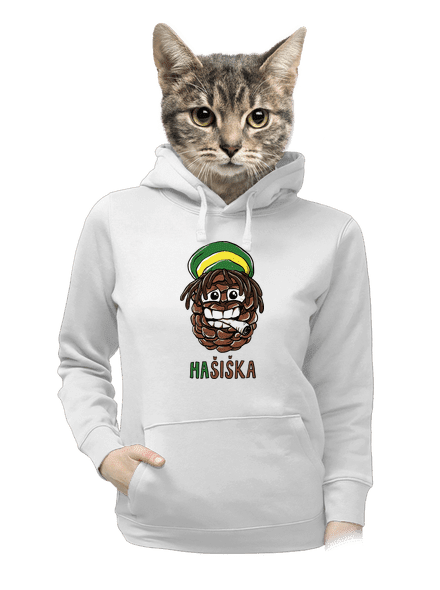 Hašiška dámská mikina klokanka White