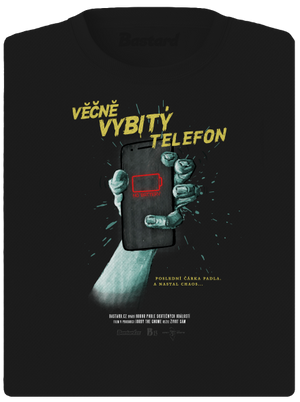 B13: Vybitý telefon dámské sportovní tričko Black
