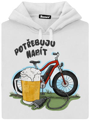 Potřebuju napít dámská mikina klokanka White