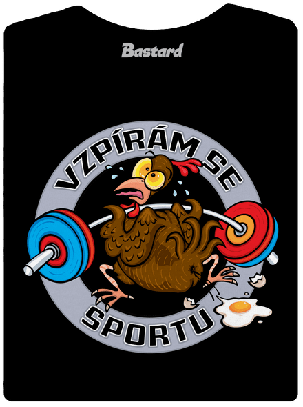 Vzpírám se sportu dámské tričko s lemem Black