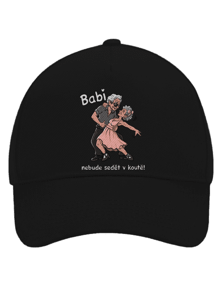 Babi v koutě kšiltovka baseballka Black
