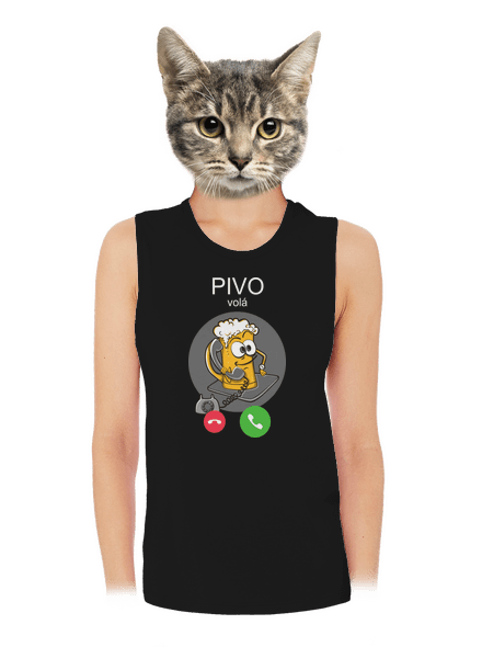 Pivo volá dámské tílko volné Black